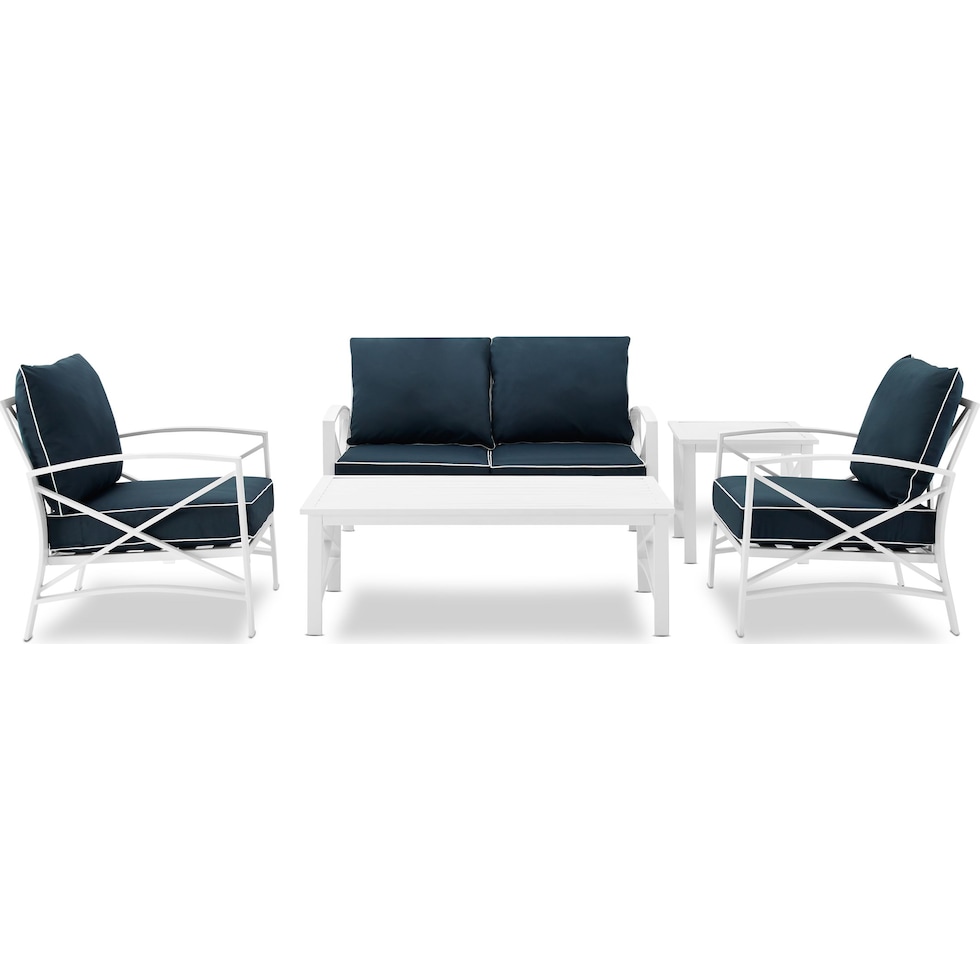 clarion blue outdoor loveseat set   