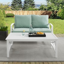 clarion blue outdoor loveseat set   