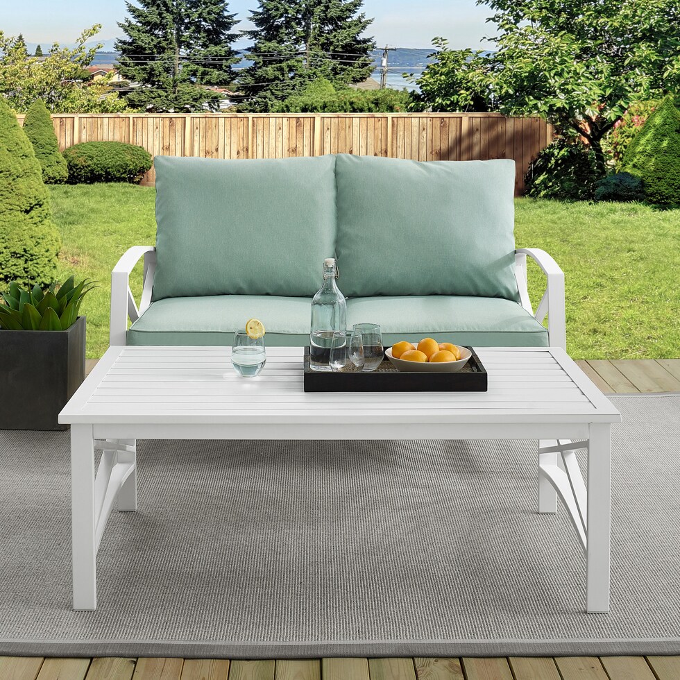 clarion blue outdoor loveseat set   