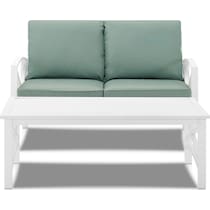 clarion blue outdoor loveseat set   