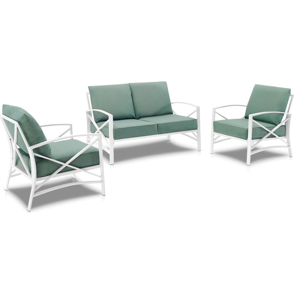 clarion blue outdoor loveseat set   