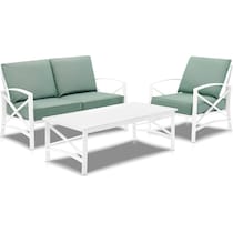 clarion blue outdoor loveseat set   