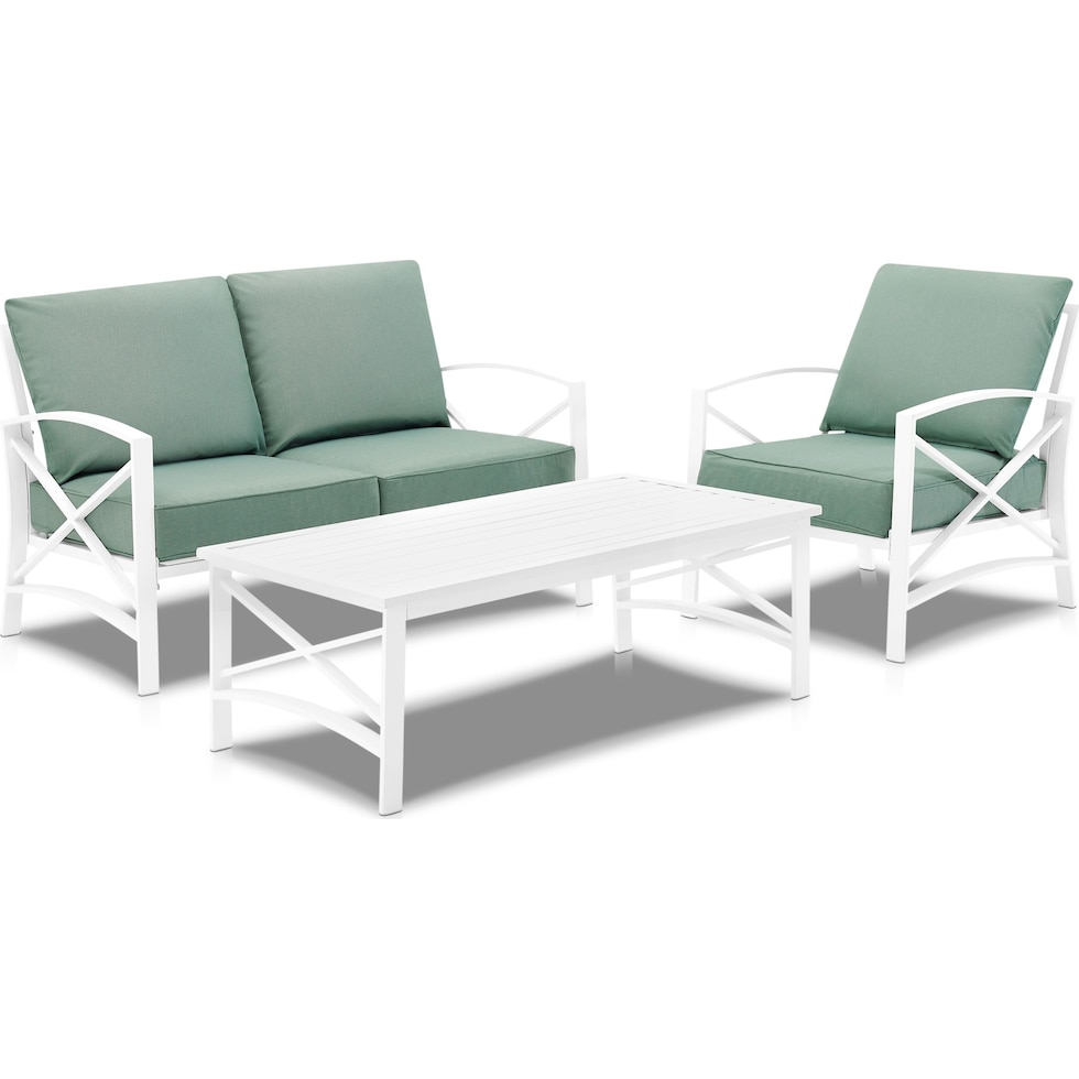 clarion blue outdoor loveseat set   