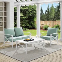 clarion blue outdoor loveseat set   
