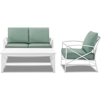 clarion blue outdoor loveseat set   