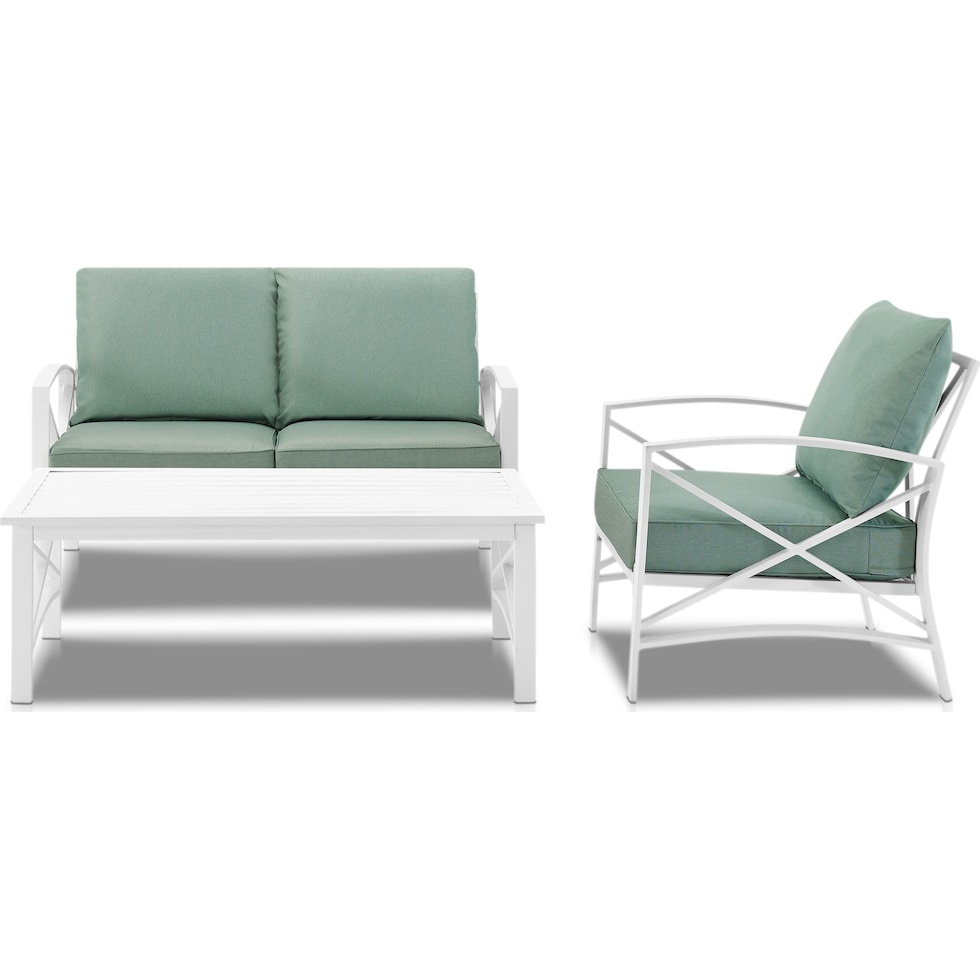 clarion blue outdoor loveseat set   