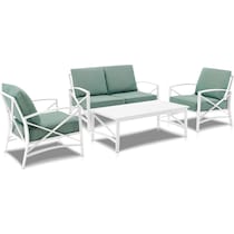 clarion blue outdoor loveseat set   
