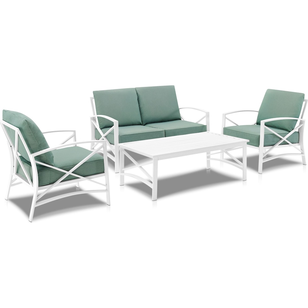 clarion blue outdoor loveseat set   
