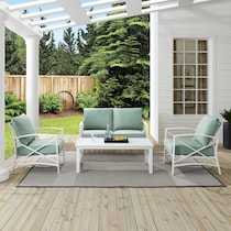 clarion blue outdoor loveseat set   