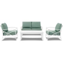clarion blue outdoor loveseat set   