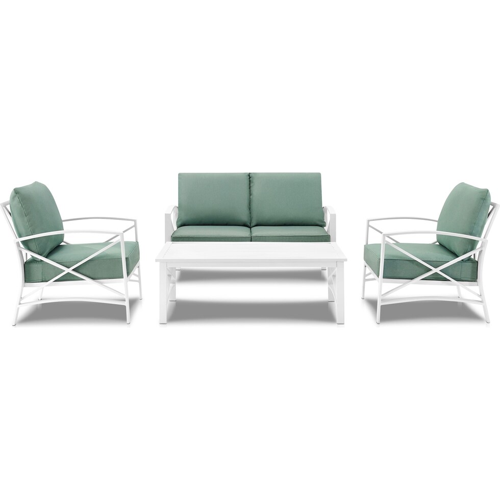 clarion blue outdoor loveseat set   