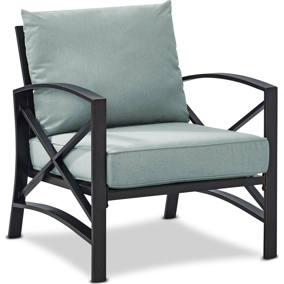 clarion blue outdoor loveseat set   