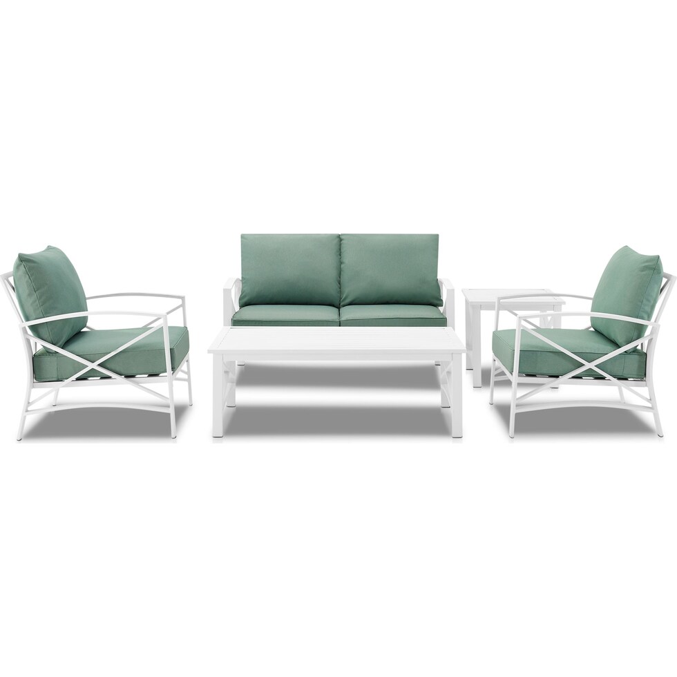 clarion blue outdoor loveseat set   