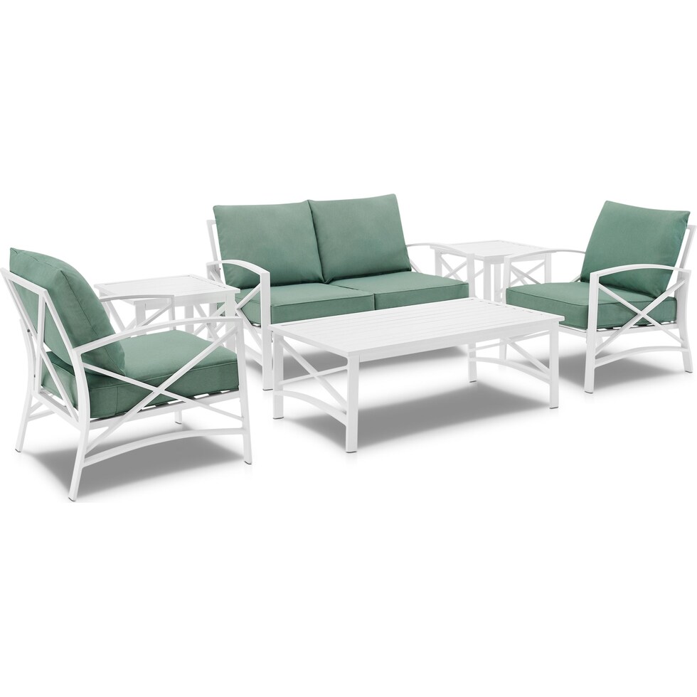 clarion blue outdoor loveseat set   