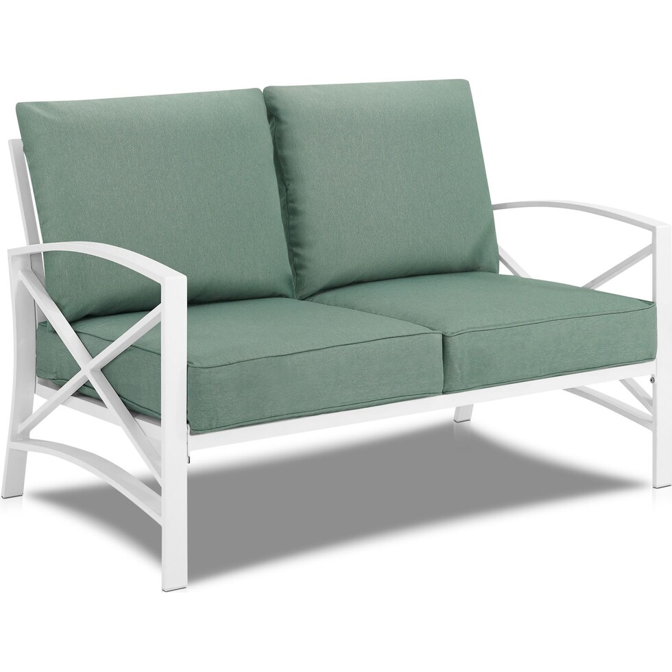 clarion blue outdoor loveseat set   