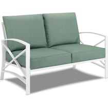 clarion blue outdoor loveseat   