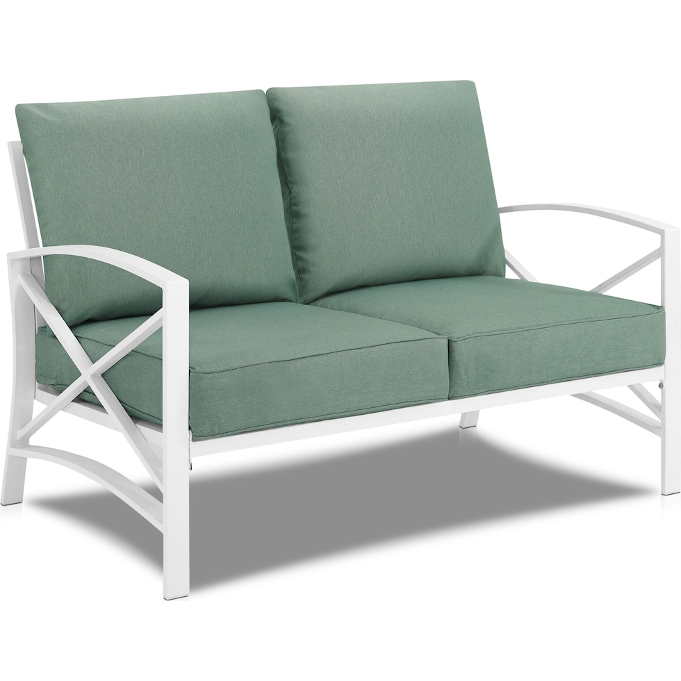 clarion blue outdoor loveseat   