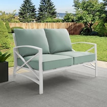 clarion blue outdoor loveseat   