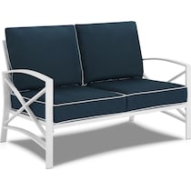 clarion blue outdoor loveseat   