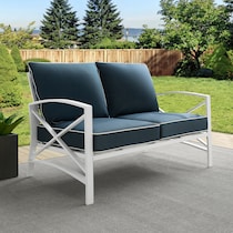 clarion blue outdoor loveseat   