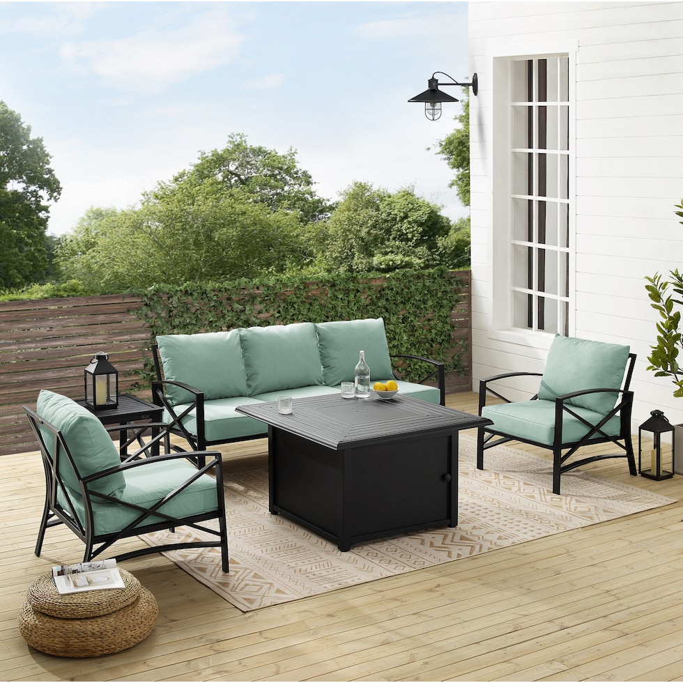 clarion blue outdoor sofa set   