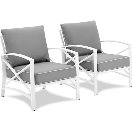 Clarion Set of 2 Outdoor Chairs - Gray