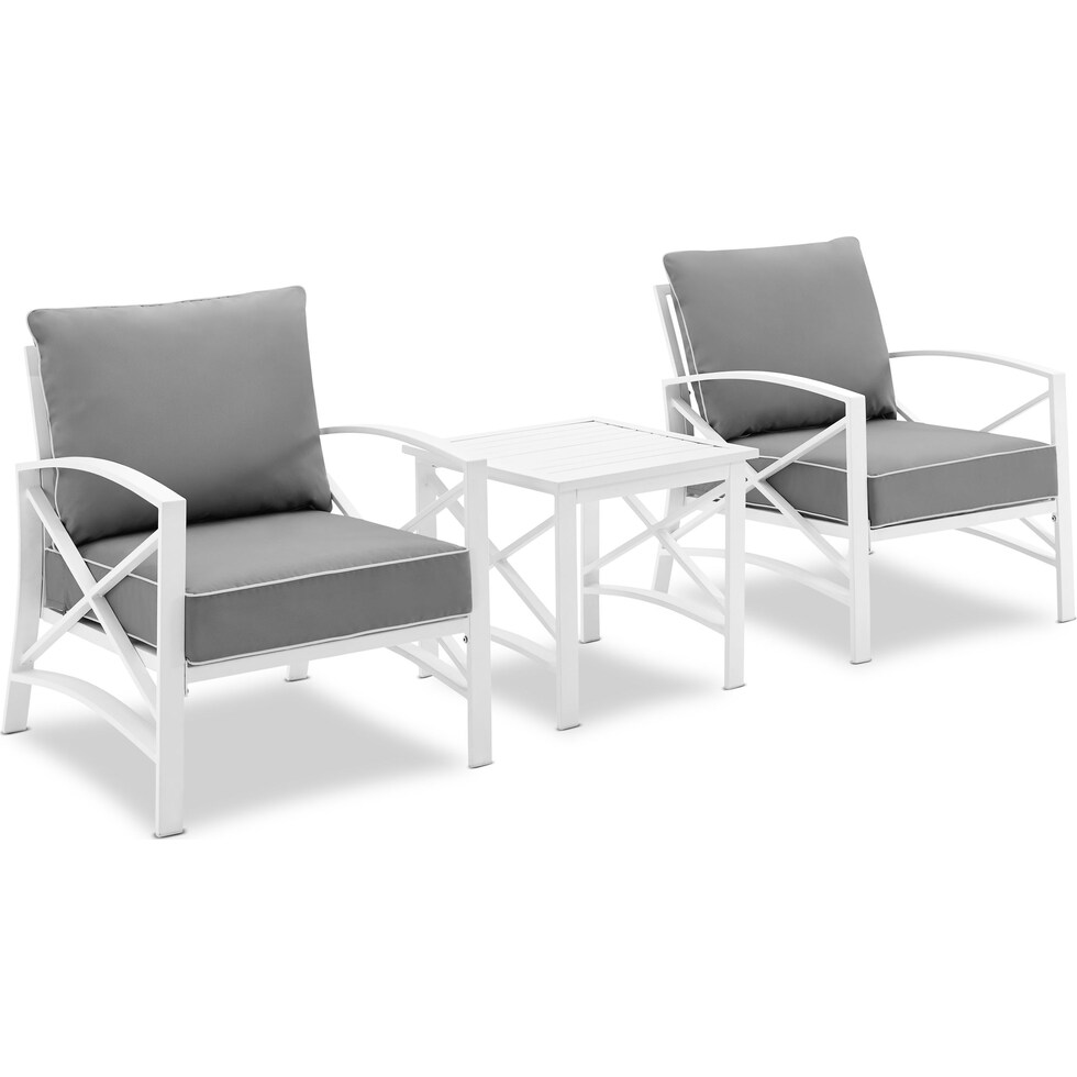 clarion gray outdoor chair set   