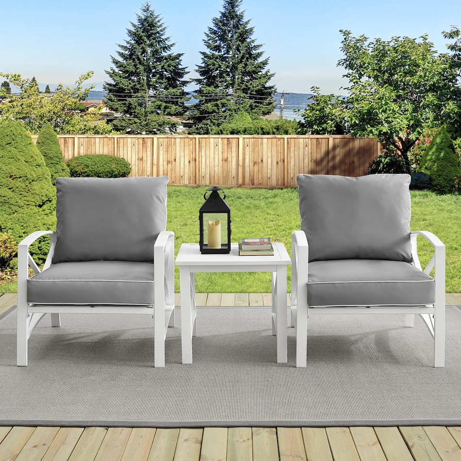 clarion gray outdoor chair set   