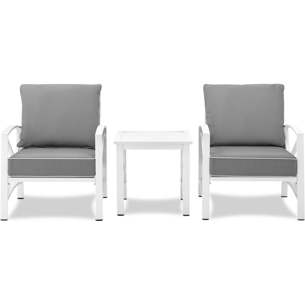 clarion gray outdoor chair set   