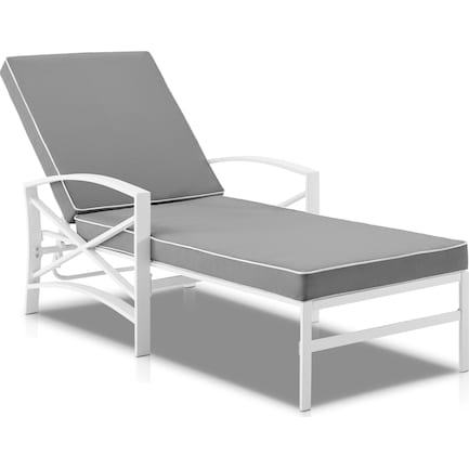 Clarion Outdoor Chaise Lounge - Gray