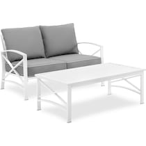 clarion gray outdoor loveseat set   