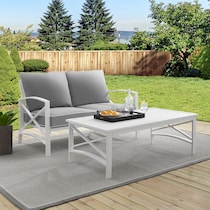 clarion gray outdoor loveseat set   