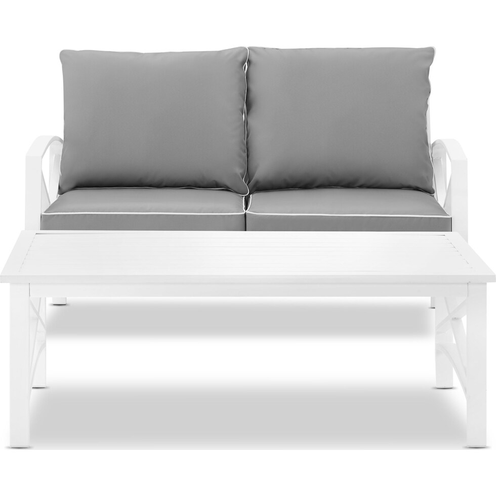 clarion gray outdoor loveseat set   