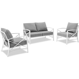 Clarion Outdoor Loveseat 2 Chairs Coffee Table And 2 End Tables American Signature Furniture