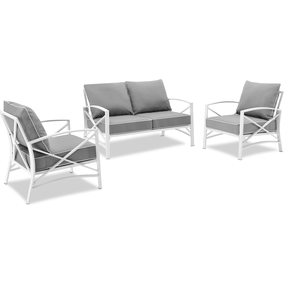 clarion gray outdoor loveseat set   