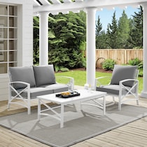 clarion gray outdoor loveseat set   