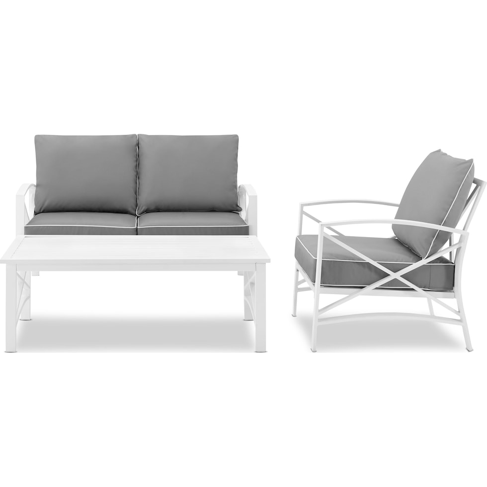 clarion gray outdoor loveseat set   