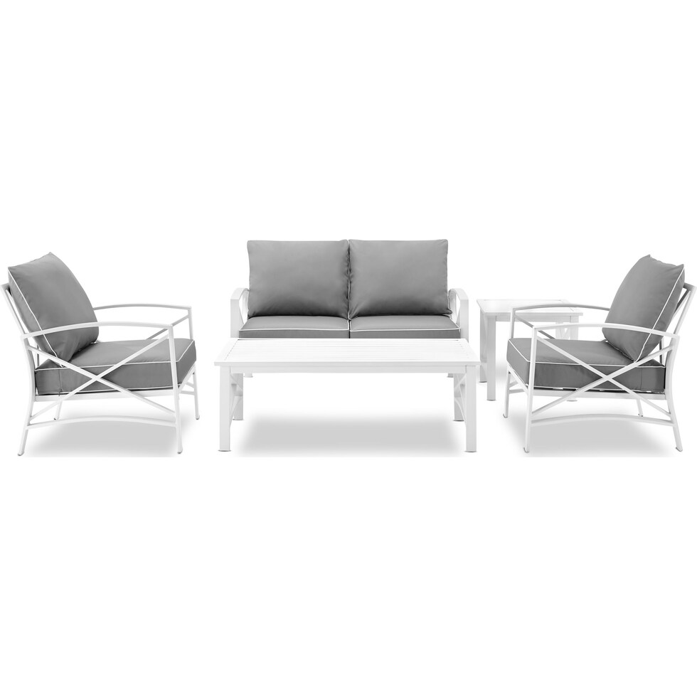 clarion gray outdoor loveseat set   