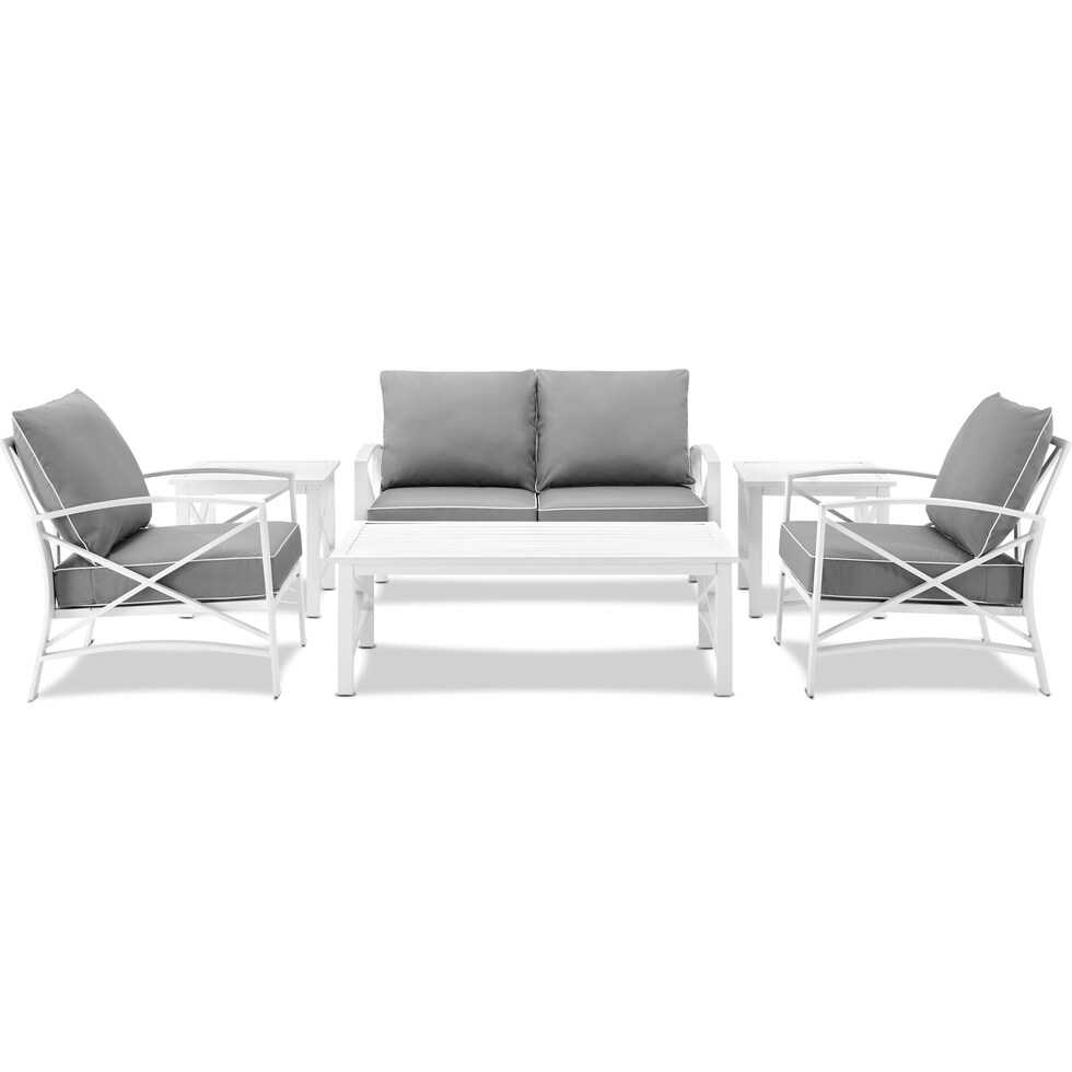 clarion gray outdoor loveseat set   