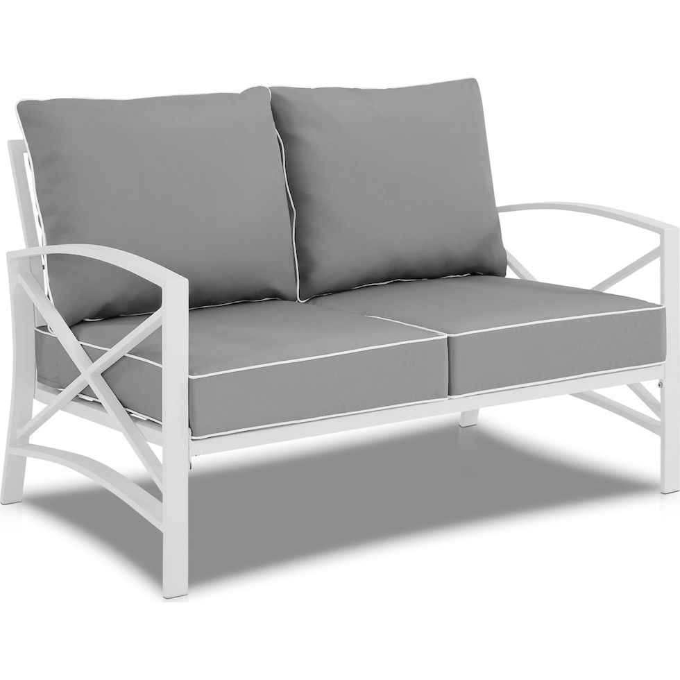 clarion gray outdoor loveseat   