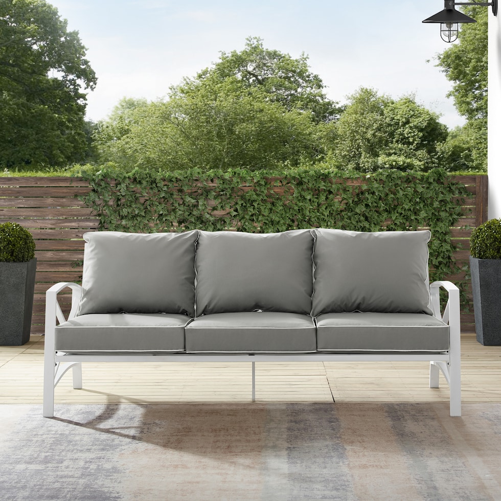 clarion gray outdoor sofa   