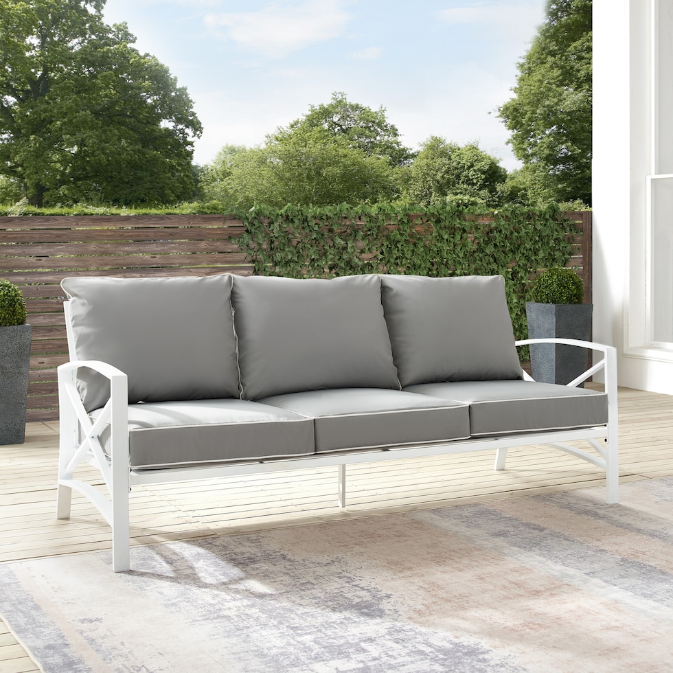 clarion gray outdoor sofa   