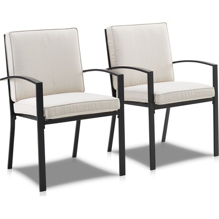 Clarion Set of 2 Outdoor Dining Chairs - Oatmeal