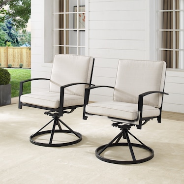 Clarion Set of 2 Outdoor Swivel Chairs