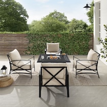 clarion light brown outdoor chair set   