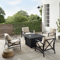 clarion light brown outdoor chair set   