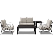 clarion light brown outdoor loveseat set   