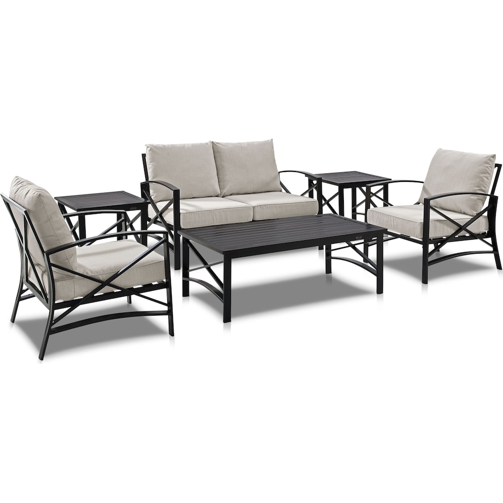 clarion light brown outdoor loveseat set   