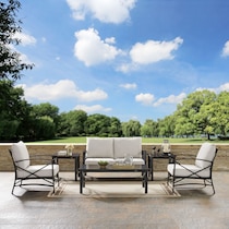 clarion light brown outdoor loveseat set   
