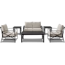 clarion light brown outdoor loveseat set   